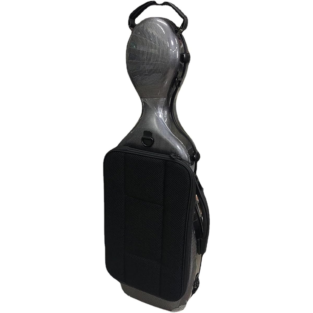 Violin Case Violin Case PC Black White Dot Violin Case Hand Violin Case (Color: Black, Size: 3/4)
