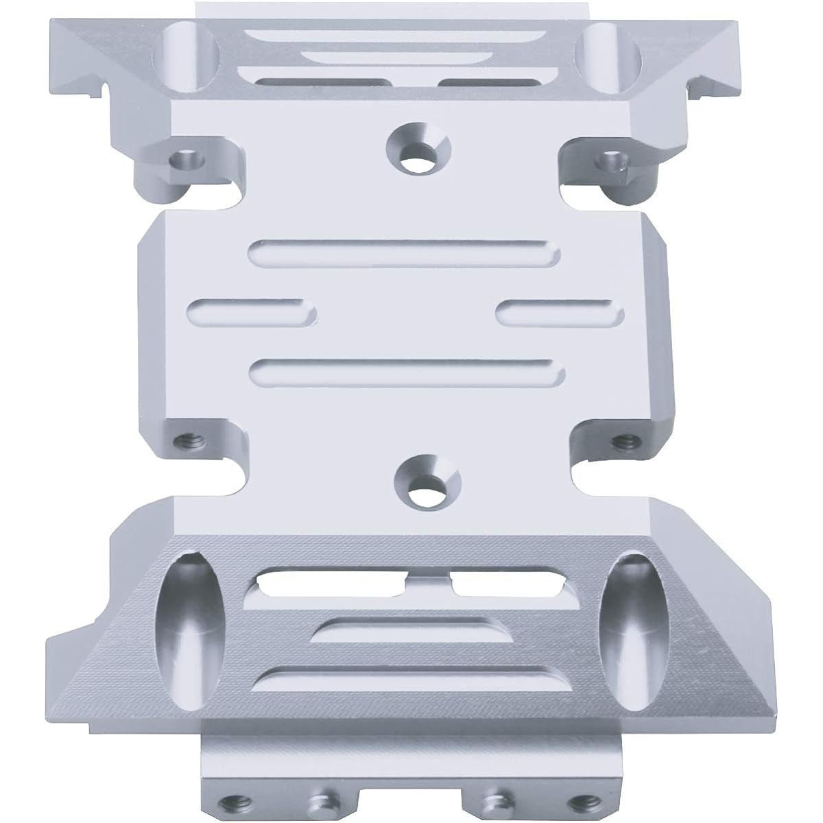 Hobbypark Aluminum Center Transmission Skid Plate Mount for Axial SCX10 III Upgrade 1/10 RC Crawler AXI03007 Parts (Silver)