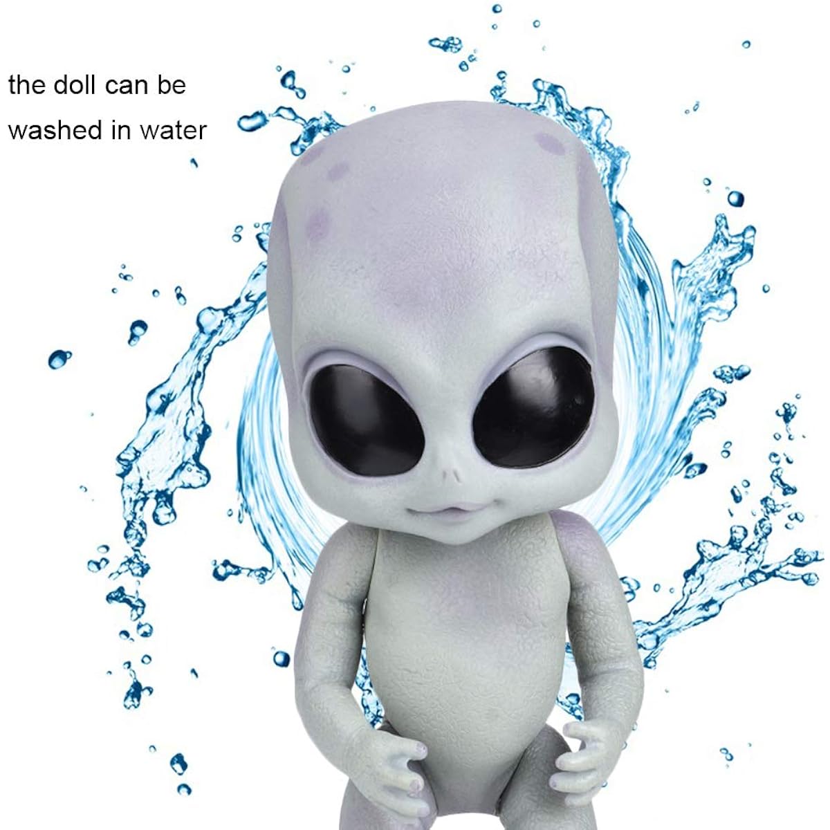 Alien Baby Doll, 13.8 Inch Alien Doll Highly Simulation Soft Toddler Alien Doll Handmade Soft Vinyl, Collection Gift for Kids Adults (Alien)