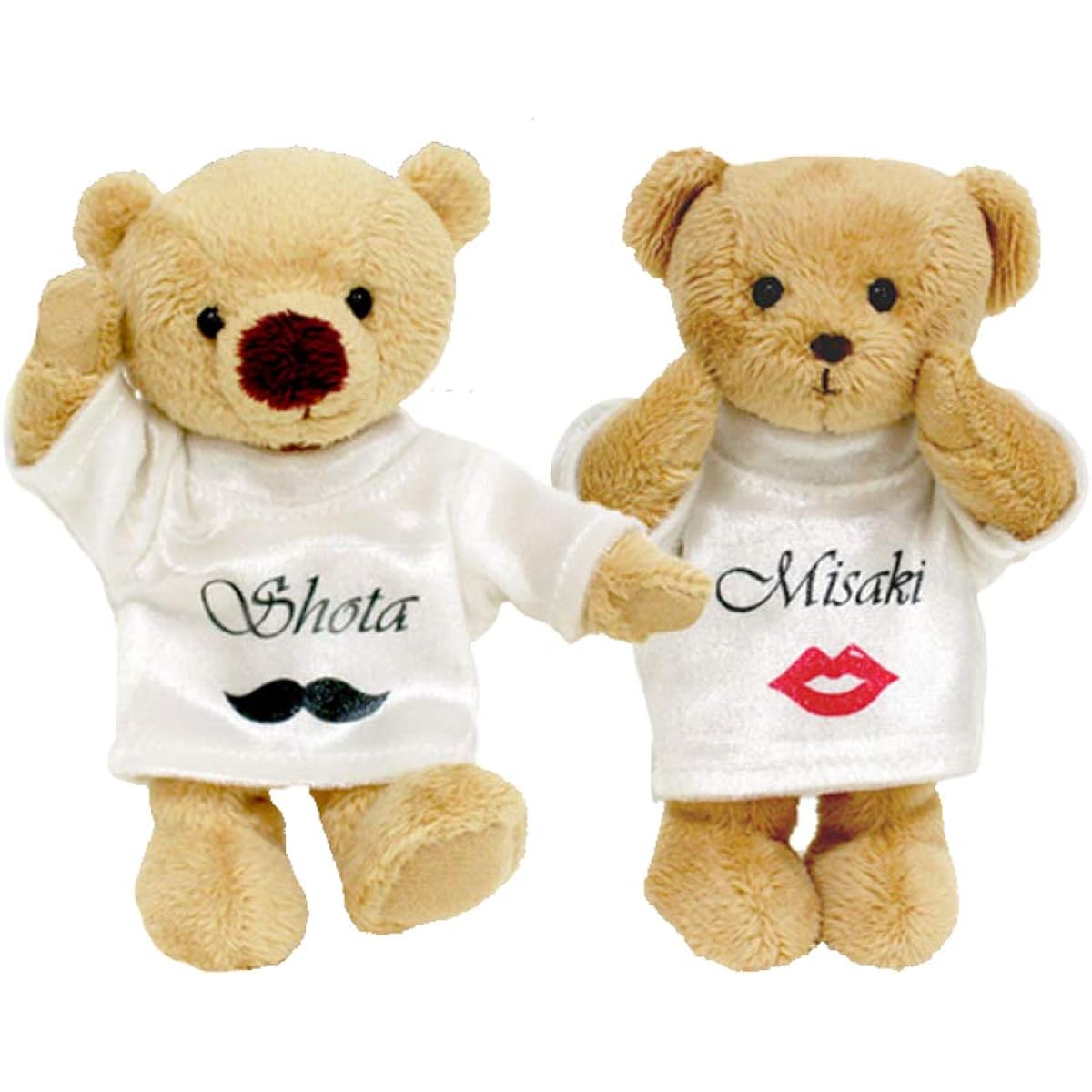 {Anniversary, name included} [Petit Luu] Casual wedding bear wearing a T-shirt with your name on it, stuffed animal, teddy bear, bear (with anniversary print)