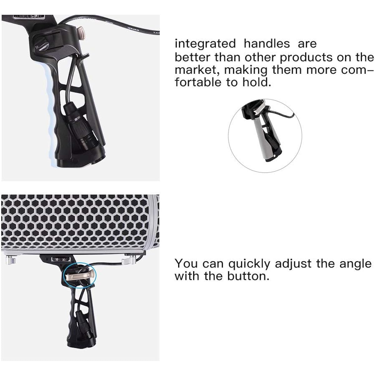Baugger Microphone Wind Protection Cage, Compatible with NTG1/NTG2/NTG3/NTG4/NTG4+ Microphone + Windshield + Shock Mount Suspension System