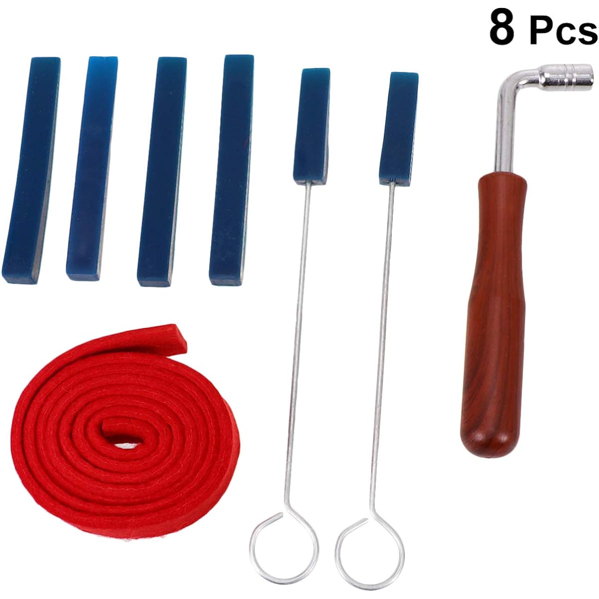 EXCEART Professional Piano Tuning Mute Kit Tuning Hammer Lever Tuner Mute Kit Piano Tuning Tool 8 Pieces