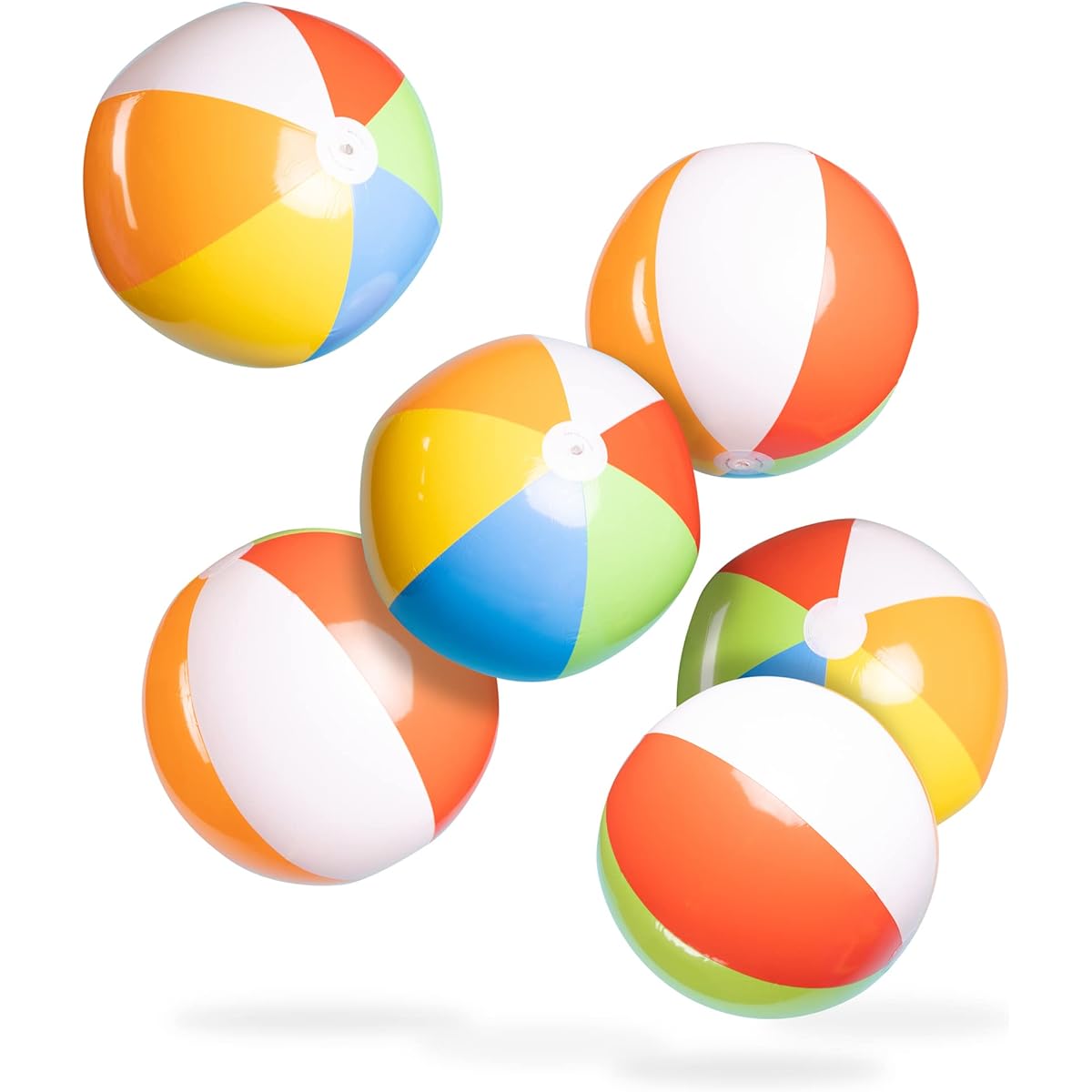 Top Race Large Beach Balls Bulk Pack - Huge Inflatable Beach Balls 24" - Huge Beach Balls for Kids Pool Summer Party Favors and Water Games - Pack of 12