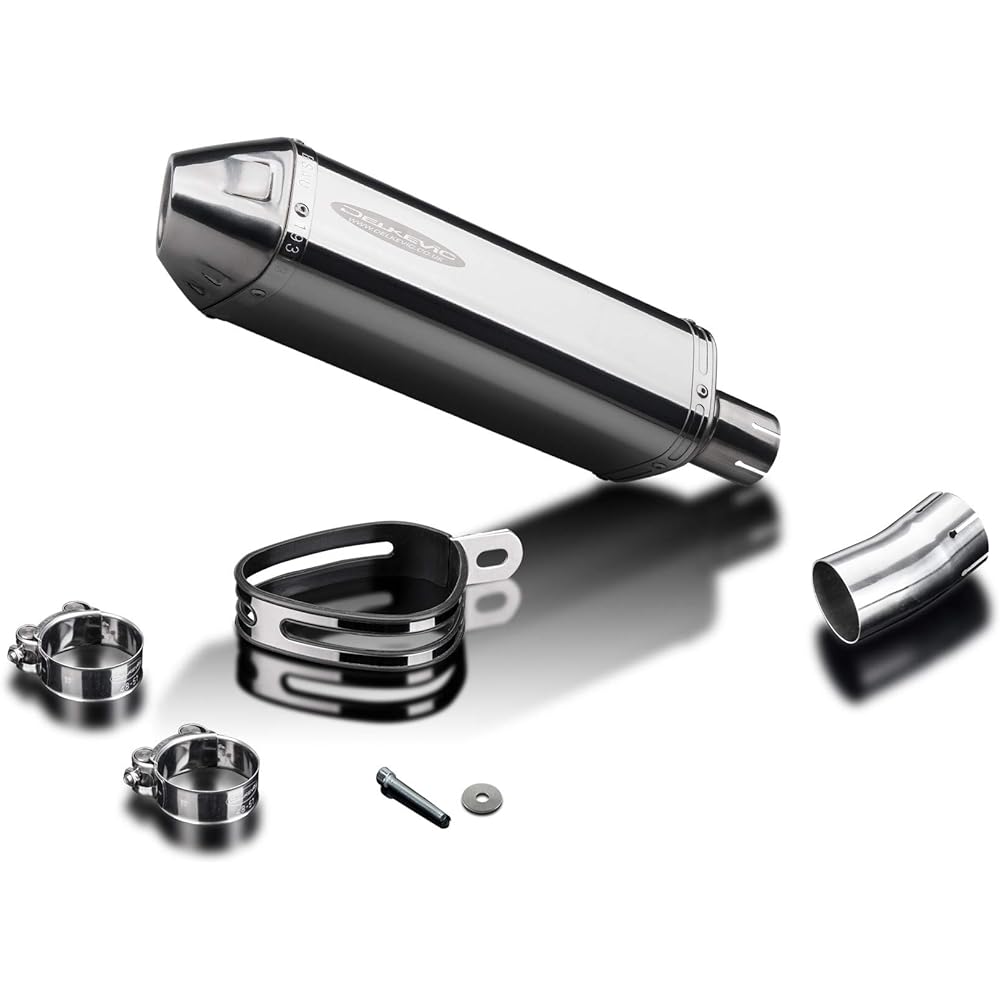 DELKEVIC Slip-on Stainless Steel Tri-Oval Muffler for HONDA CB1000R NEO 2018 320mm KIT12JT
