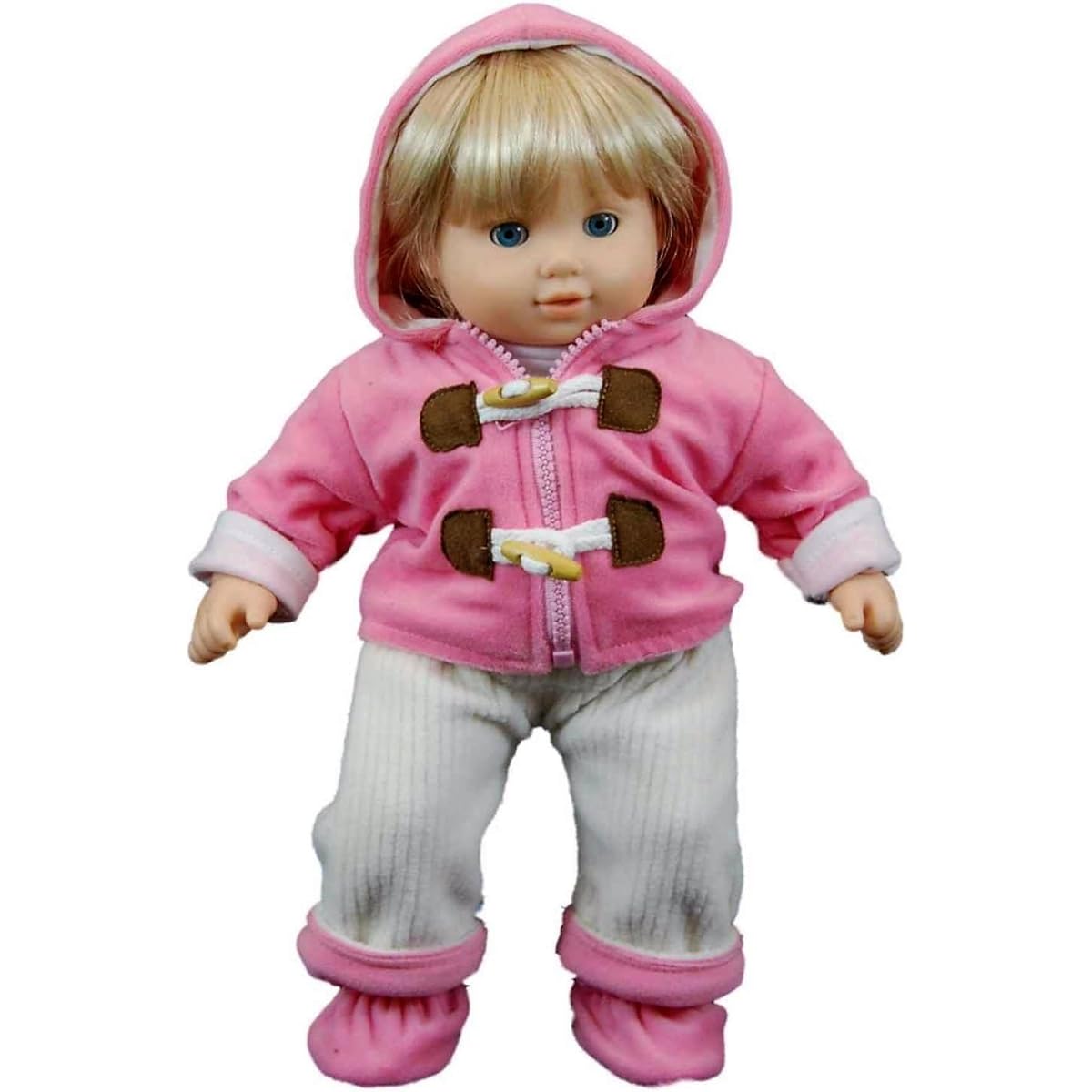 15 Doll Clothes For American Girl 's Bitty Baby & Twins, Pink & Cream Overalls,Shirt,Jacket & Shoes by The Queen's Treasures