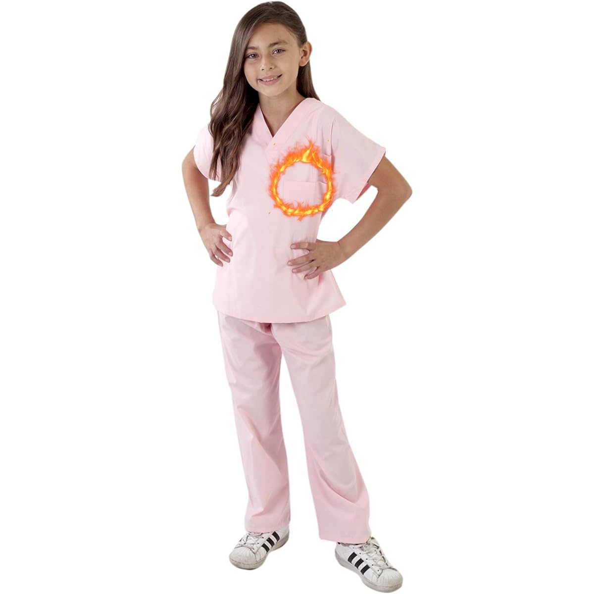 M&M SCRUBS Kids Super Soft Children's Lab Coat Set Costume 8/10 Pink