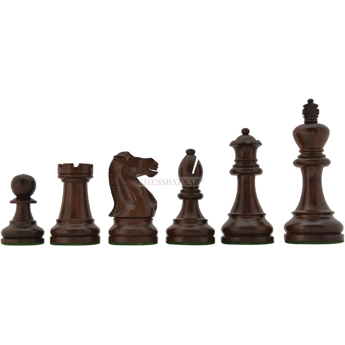 The Staunton Series Weighted Chess Pieces Sheesham & Boxwood - 4.1" King