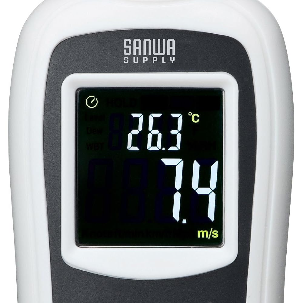 Sanwa Supply Digital Anemometer (Can measure wind speed and temperature) Small CHE-WD1