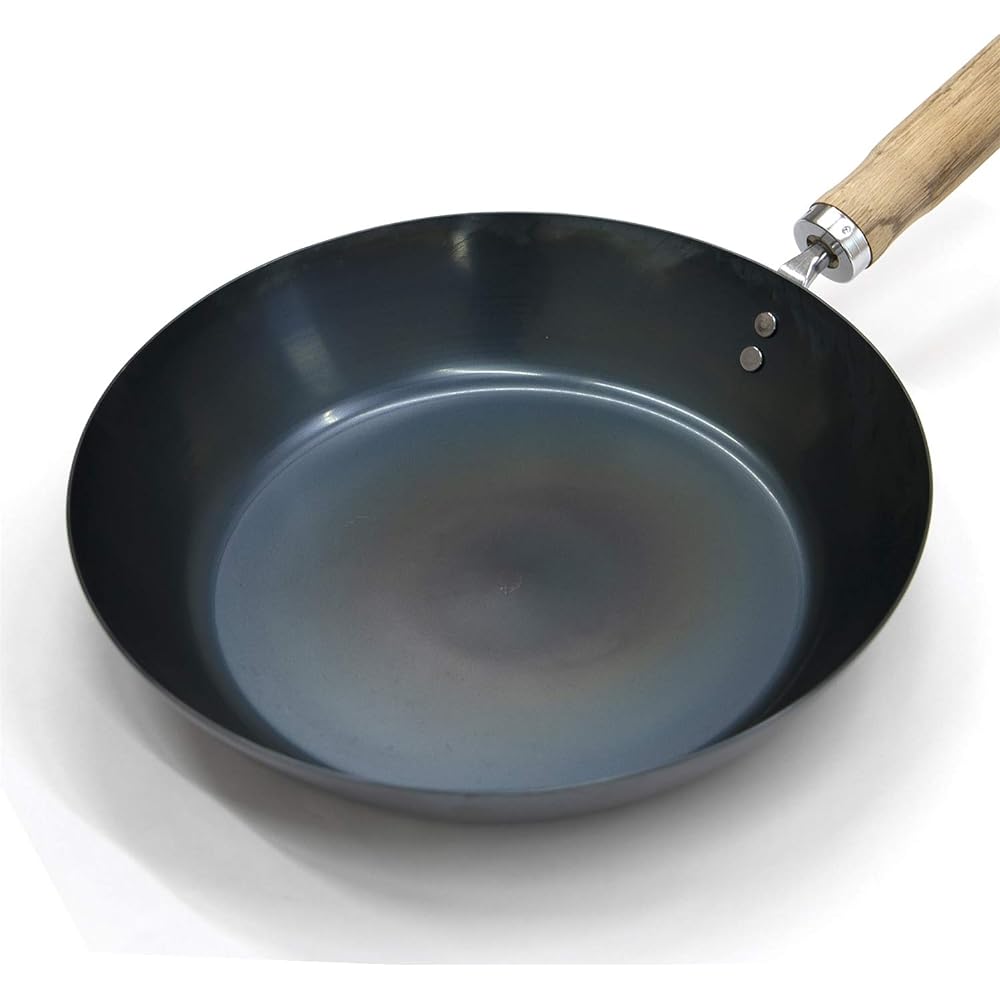 Kyoto Katsugu Frying Pan, Iron, Oil-Based, 28cm, Made in Japan