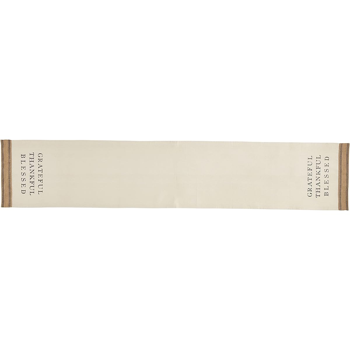 Mud Pie, Cream, Mud, Thanksgiving, Thankful Table Runner, Beige, 17 x 90 Inch