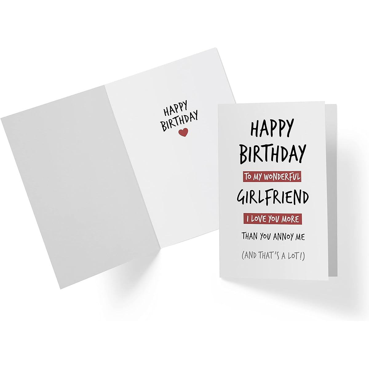 Sweet and Funny Birthday Cards for Girlfriend Large 5.5 x 8.5 Greeting Cards Girlfriend Birthday Cards Girlfriend Birthday Cards - Karto - More Than a Girlfriend