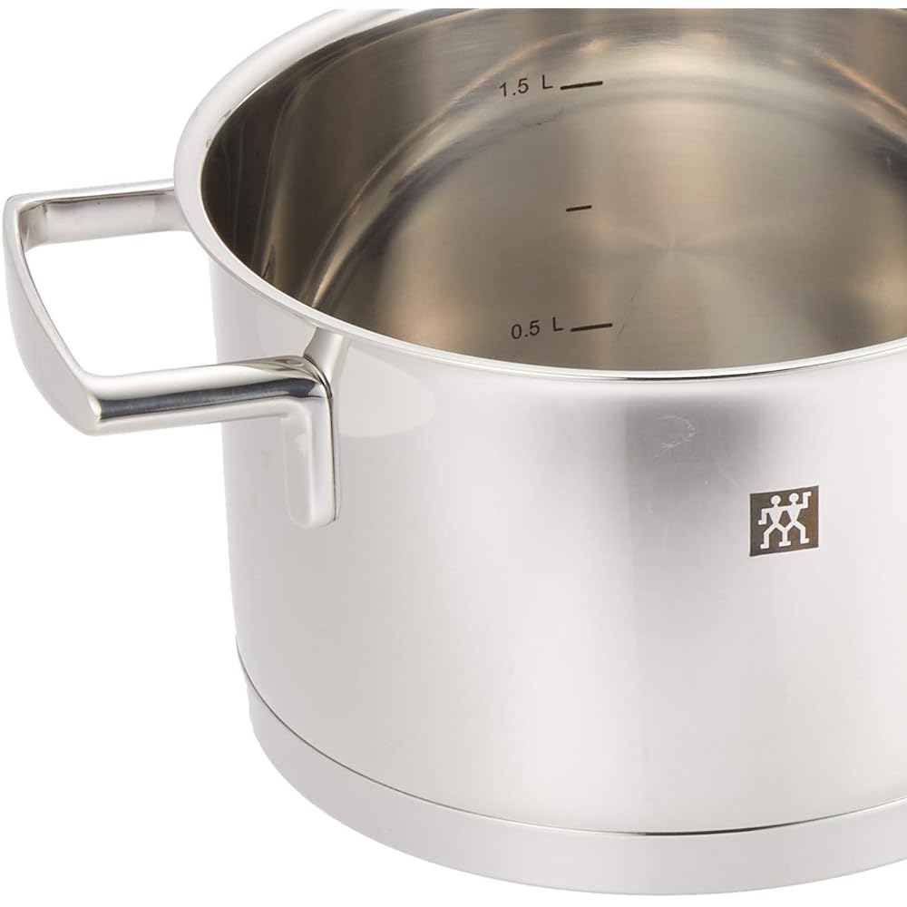 Zwilling "Passion Cookware 3 Piece Set" Two Handed Deep One Hand Pot 3 Piece Set Stainless Steel Thick Bottom 3 Layer Structure IH Compatible Dishwasher Safe [Authorized Japanese Product] 66060-001