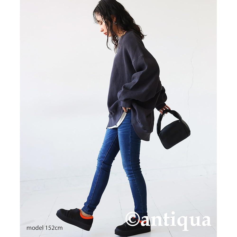 [antiqua] Side Rib Pullover Sweatshirt Women's Long Sleeve NA-00439