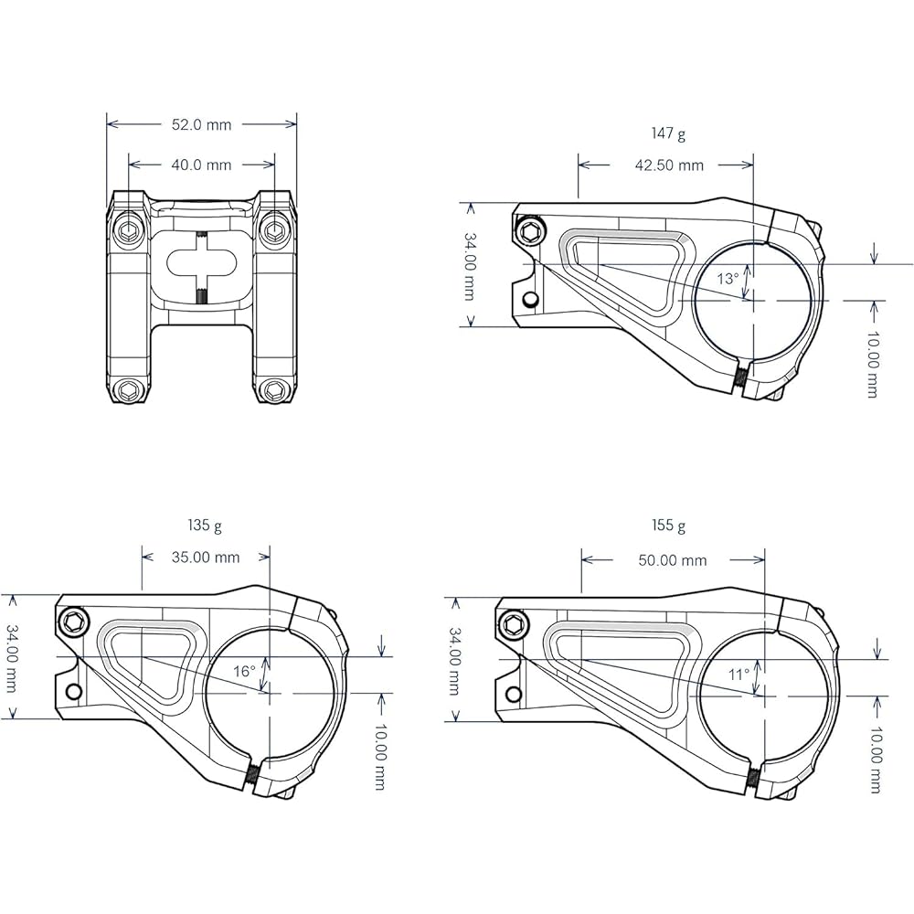 Funn Equalizer MTB Stem - Clamp Diameter: 31.8mm - Suitable for Mountain Bikes, BMX Bicycles, Bike Handlebar Stem
