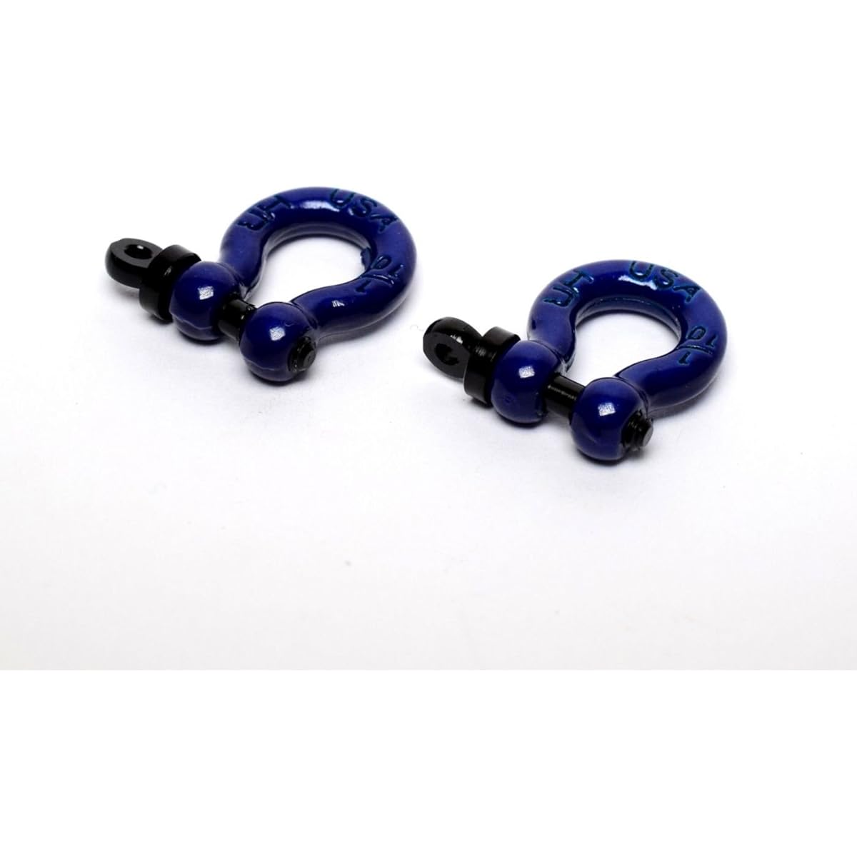 Hot Racing ACC808X06 1/10 Scale Aluminum Blue Tow Shackle D-Ring (2)