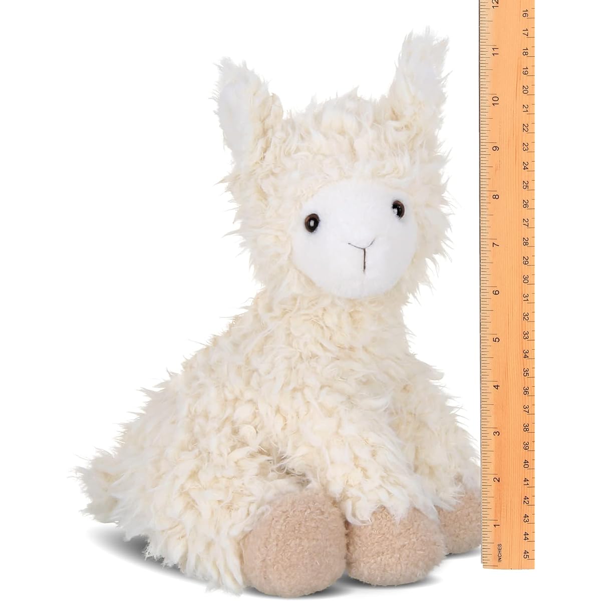 Bearington Fluffy Stuffed Llama Stuffed Animal 11.5"
