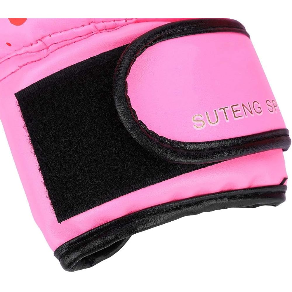 Kids Boxing Practice Punching Bag, Quality PU Leather, Children's Gloves, Durable, Wear-resistant, Breathable, Suitable for 2-11 Years Old, Kick Training, 3 Colors, Pink