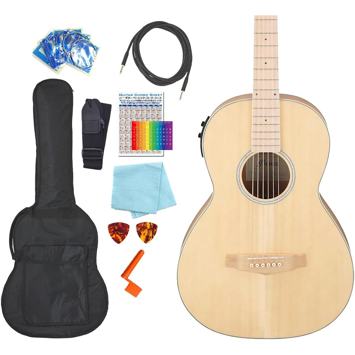 Ibanez PN29E OPN electric acoustic guitar, beginner 10-piece set, parlor type acoustic guitar [98765]