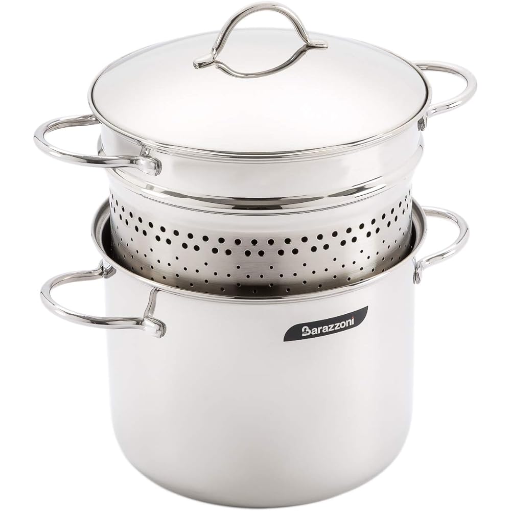 Barazzoni Pasta Pot Stainless Steel For Direct Fire ∅22 x H21.2cm Pasta Pot PASTAMANIA 401048022