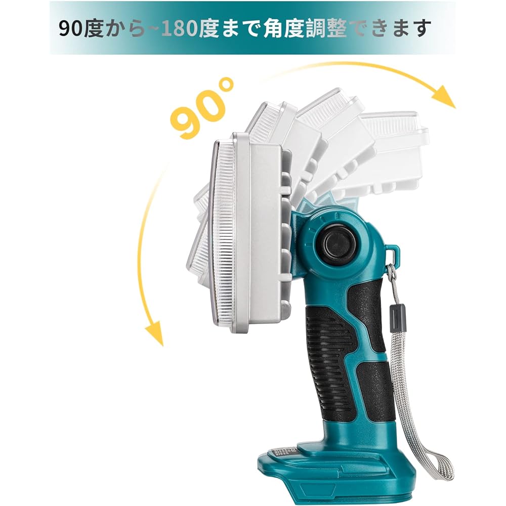WaxPar Makita Compatible Rechargeable Light, Floodlight, Rechargeable, Work Light, Lightweight, Disaster Prevention, Emergency, Power Outages, Night Construction, Mountain Climbing, Night Fishing,