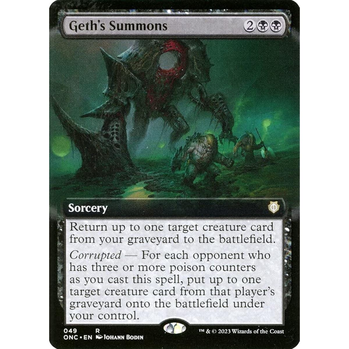 Magic: The Gathering - Summoning Geth (049) - Extended Art - Phyrexia:All Will Be One Commander