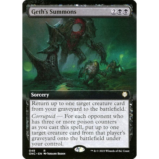 Magic: The Gathering - Summoning Geth (049) - Extended Art - Phyrexia:All Will Be One Commander