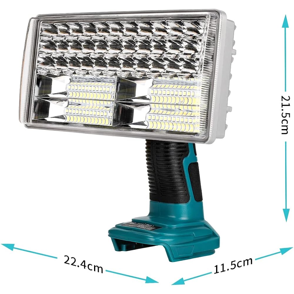 WaxPar Makita Compatible Rechargeable Light, Floodlight, Rechargeable, Work Light, Lightweight, Disaster Prevention, Emergency, Power Outages, Night Construction, Mountain Climbing, Night Fishing,