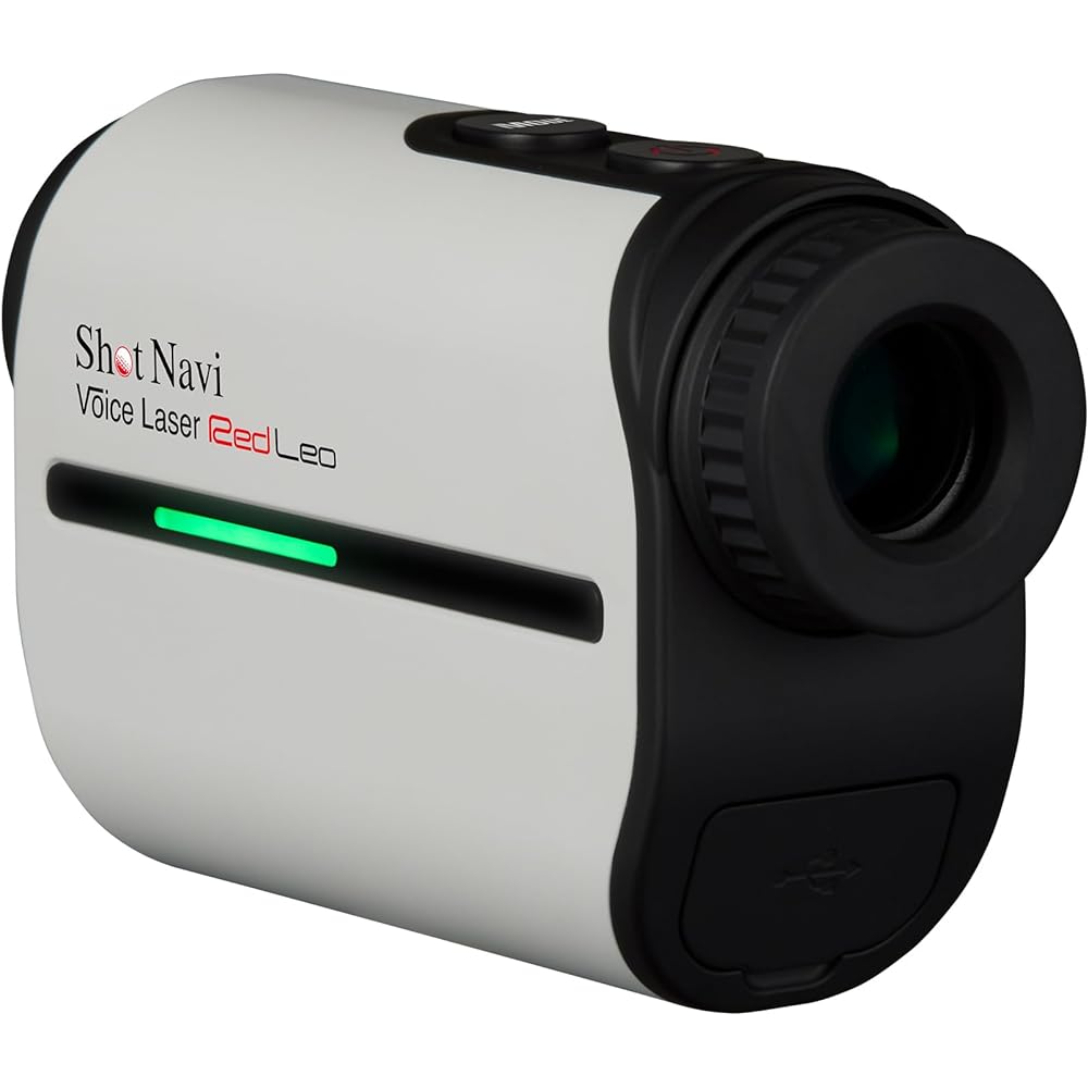 Shot Navi Golf Laser Distance Measurement Device Voice Laser Red Leo Visibility Red OLED High Speed 0.3 Second Measurement Height Difference Rechargeable Laser Distance Measurement Device Made in Japan