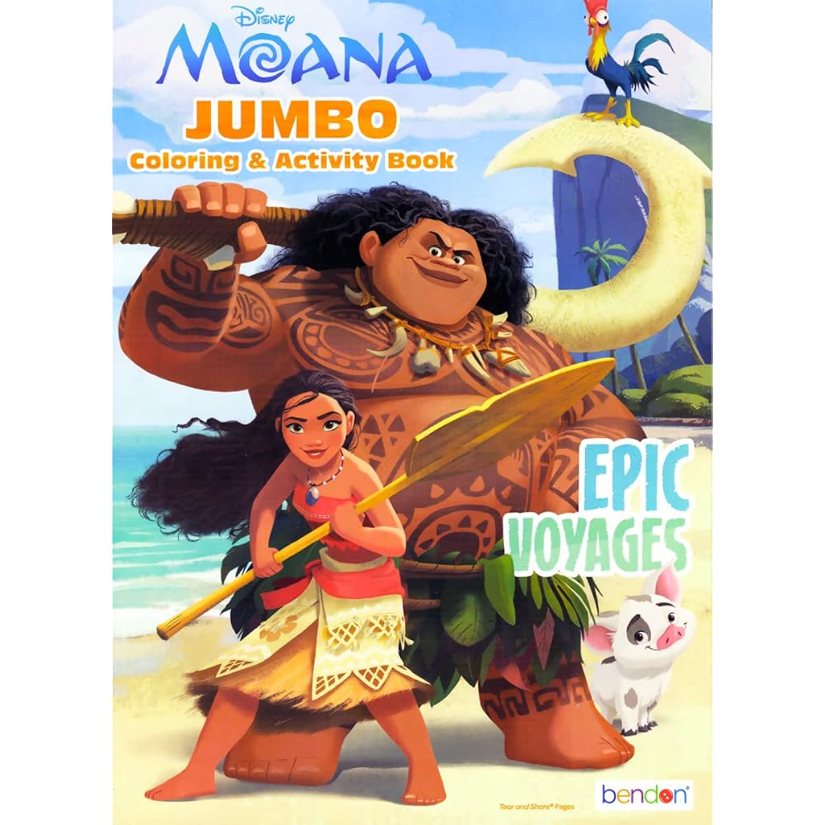 Disney Moana Coloring & Activity Book with Moana Stickers and Stamps