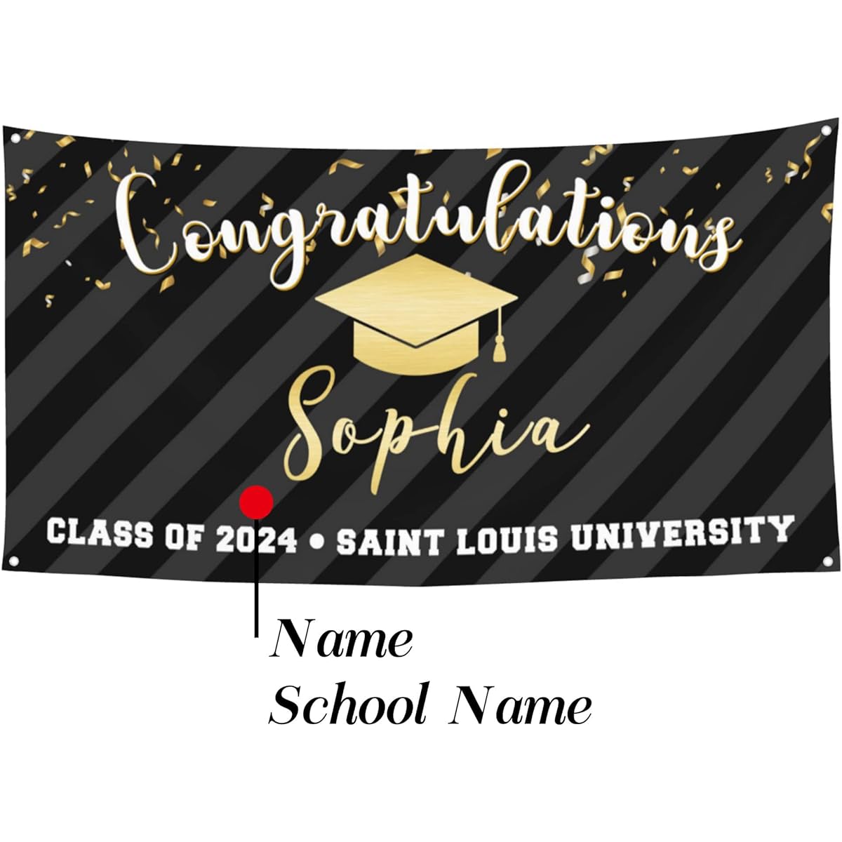 Personalized Graduation Party Decorations 2023 Banner Customize with Photo School Name Class of 2023 Decoration Home Outdoor