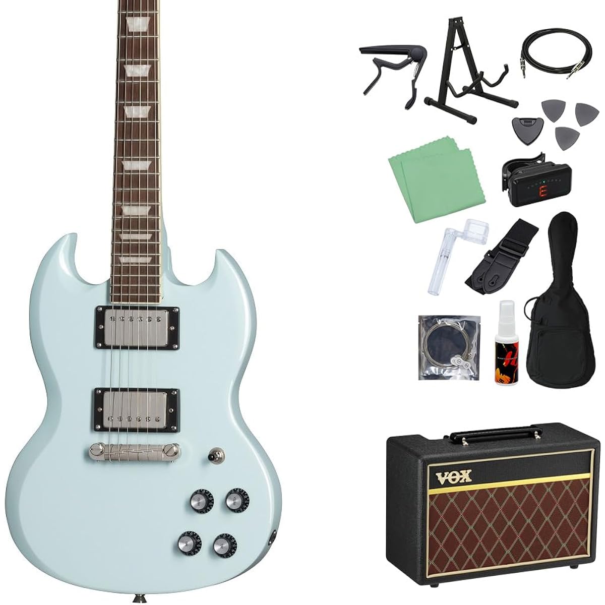 Epiphone Power Players SG IBL Electric Guitar Beginner 14-piece Set [With VOX Amplifier] 7/8 Size Mini Guitar Epiphone