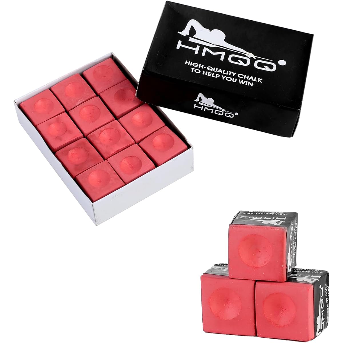 HMQQ Billiard Chalk (Purple Pool Chalk, Set of 12)