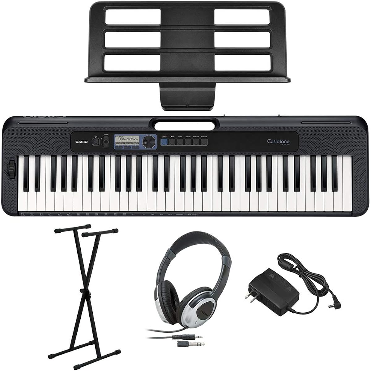 CASIO CT-S300 Stand and Headphone Set 61 Keys Casiotone Keyboard Digital Piano