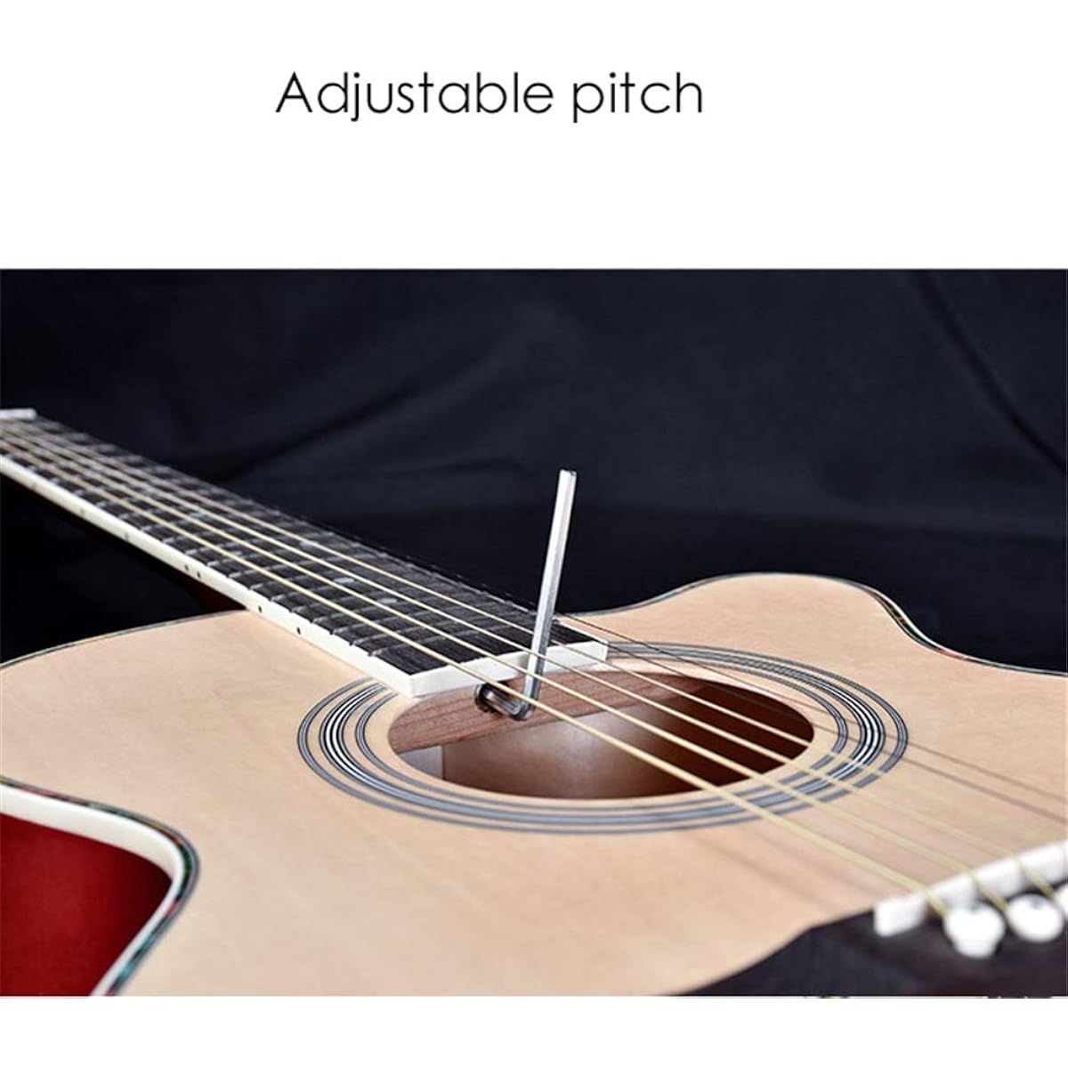 Beginner's Practice Guitar Tochigi Folk Ballet Matte Wood Color New Beginner Acoustic Guitar Elementary School Student Adult Beginner Guitar (Color: Natural, Size: 40 inches)