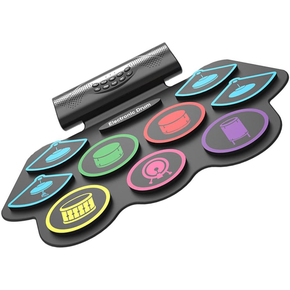 VICASKY Set Hand Roll Drum Kit Guitar Kit Electronic Kit For Kids Speaker Roll Up Drum Pad Midi Drum Kit Speaker Pad Midi