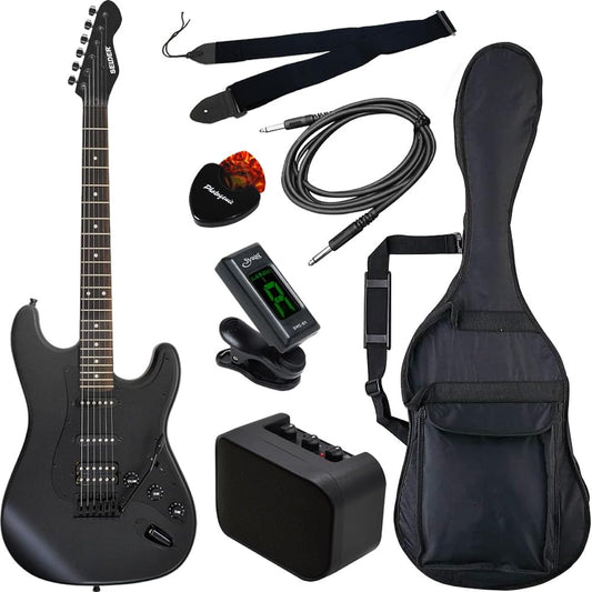 SELDER Electric Guitar Stratocaster Type Sakura Musical Instruments Original STC-04/BB Beginner Basic Set