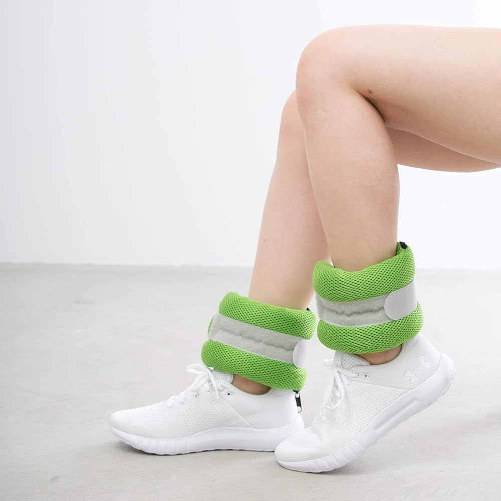 IRONMAN CLUB Mesh Wrist & Ankle Weight <0.5 kg KW-503 Pink/1.0kg KW-504 Green> Washable Soft Type Set of 2 Wrist/Ankle Training