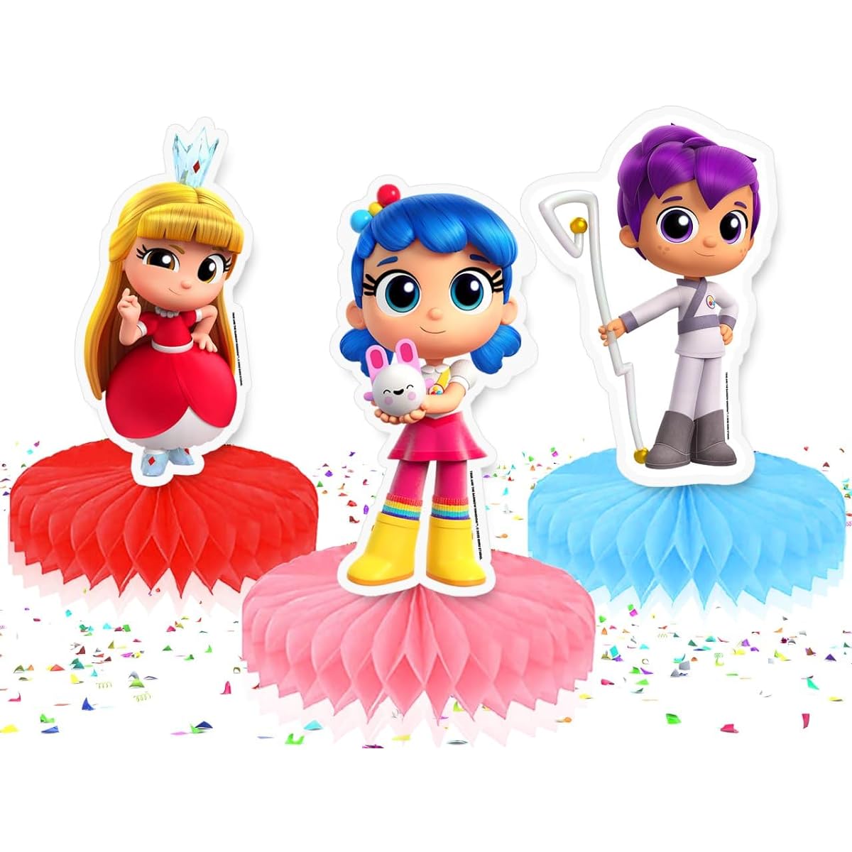 True and the Rainbow Kingdom Honeycomb Table Centerpiece for Birthday Party Decorations
