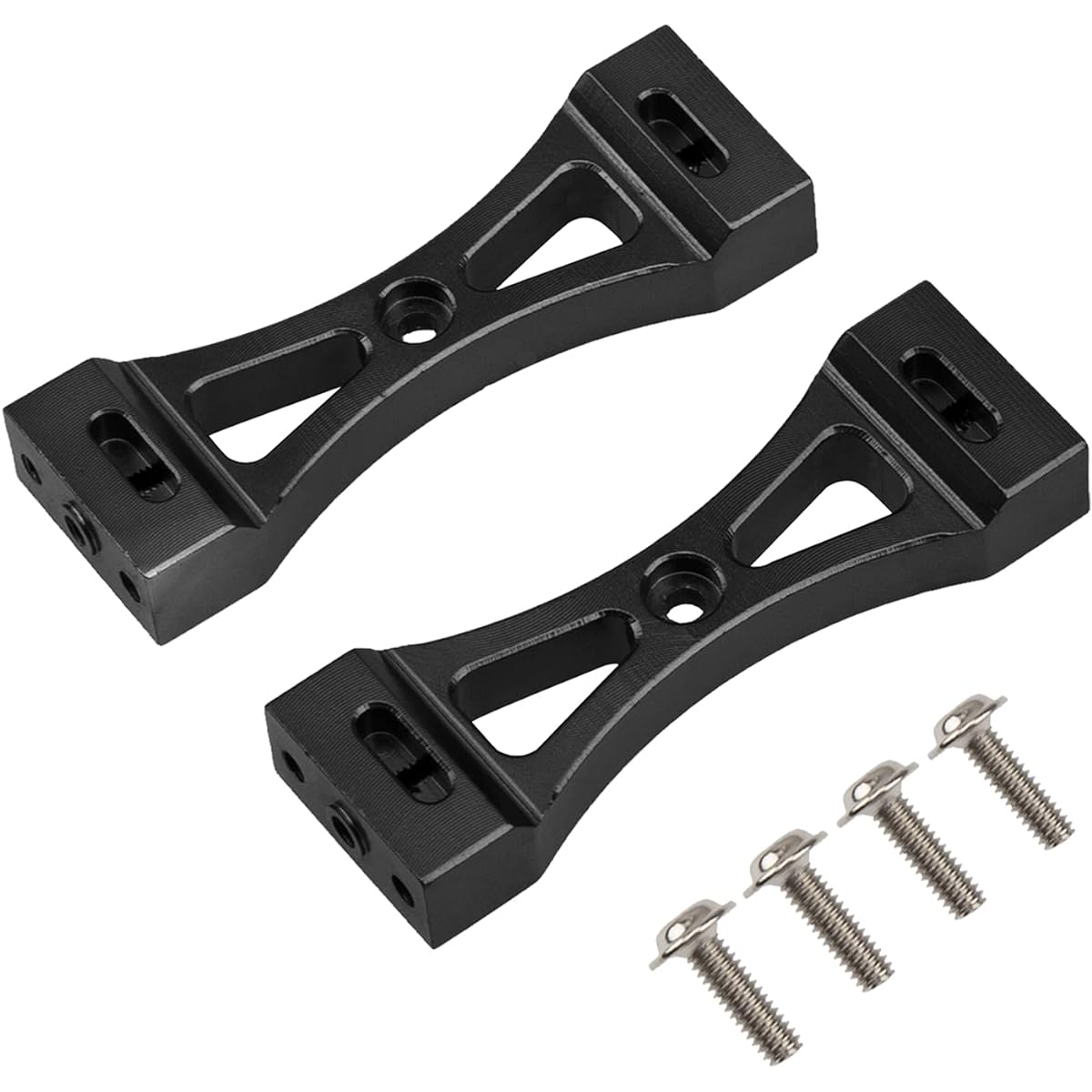Vgoohobby 2Pcs Metal Bracket Fixed Mount Beam for WPL B1 B14 B16 B24 C14 C24 B36 MN Model D90 D91 RC Car (Black)
