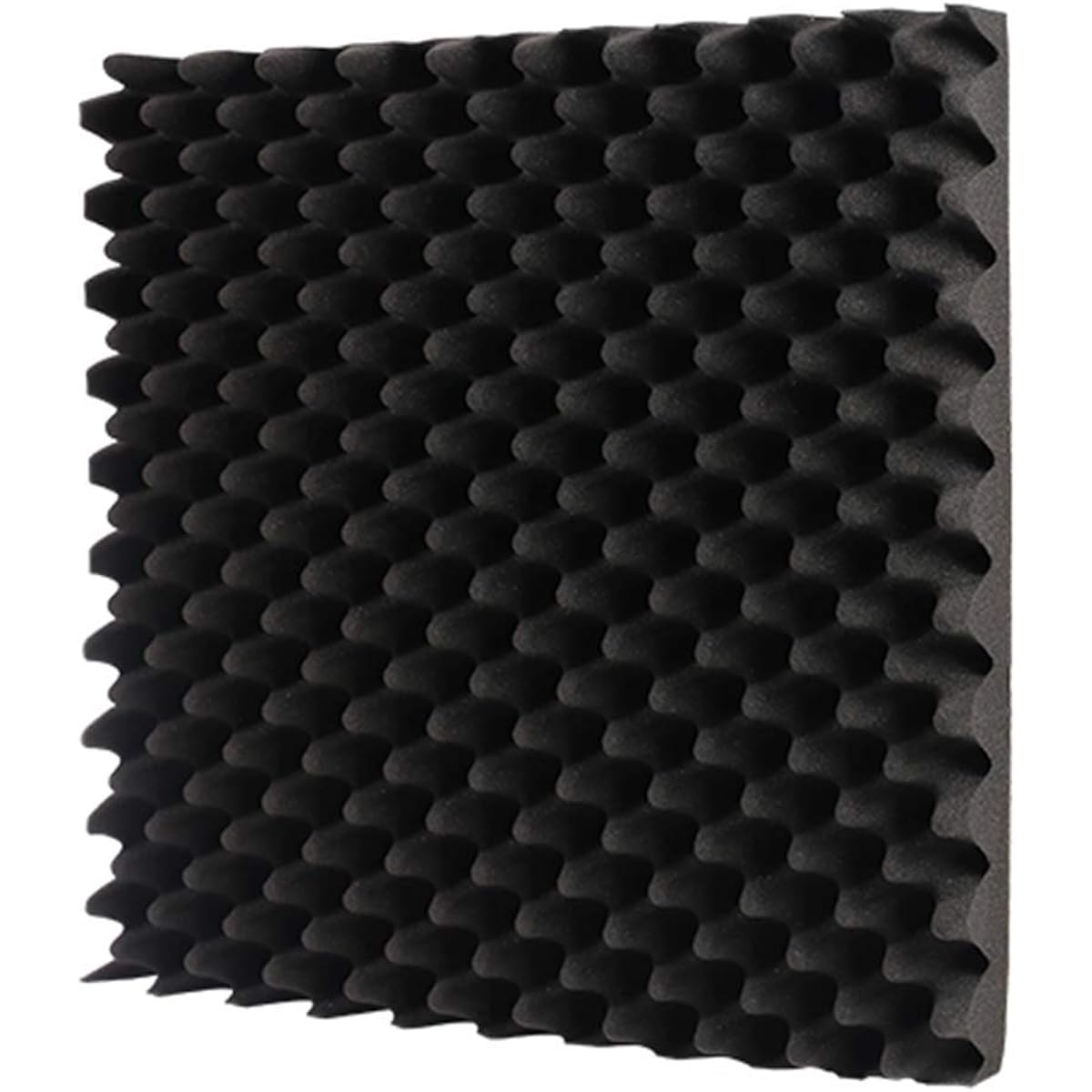 Drum Room Acoustic Panels, 10PCS Wall Decorative Sound Absorbing Cotton Moisture Proof Waterproof Soundproof Foam Panels (Black) (Black)