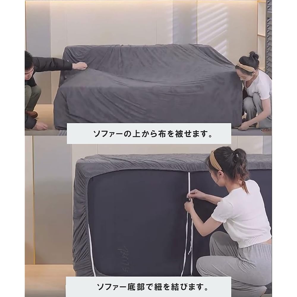 Sofa cover with armrests, Scandinavian, just put it on, elastic, fit, stretchy, simple, easy to install, washable, elegant botanical pattern cover [Green, 3-seater (190-230cm)]