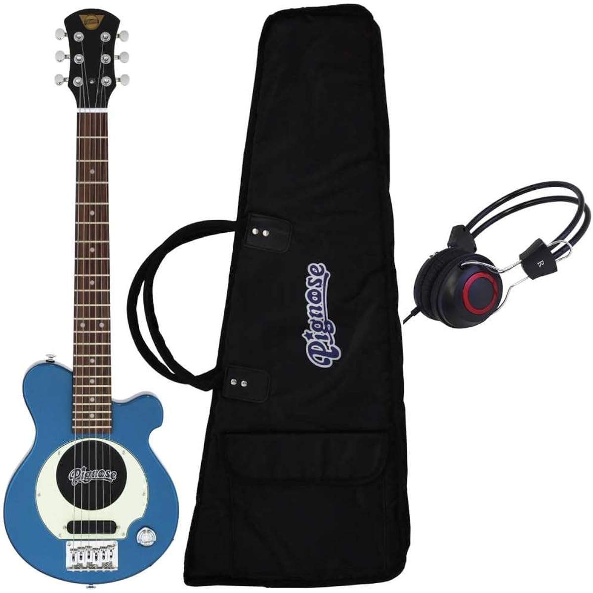 [With headphones] Pignose PGG-200 MBL Guitar with built-in amplifier
