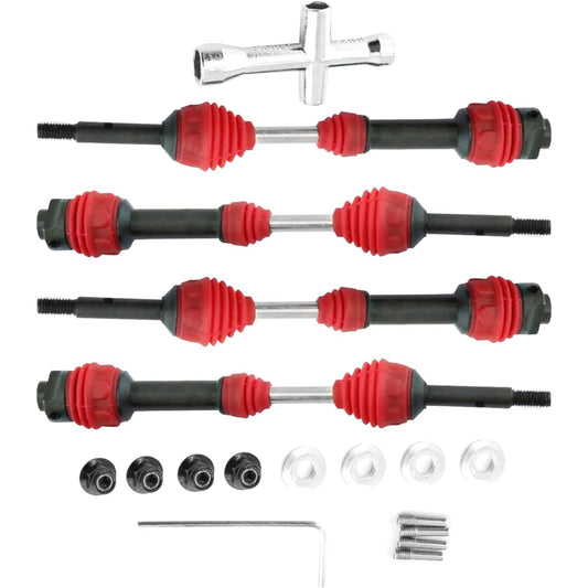 1/10 RC Metal Front + Rear Drive Shaft Kit for TRAXXAS Hoss/Rustler/Slash/Stampede 4X4 2wd Upgrade Parts