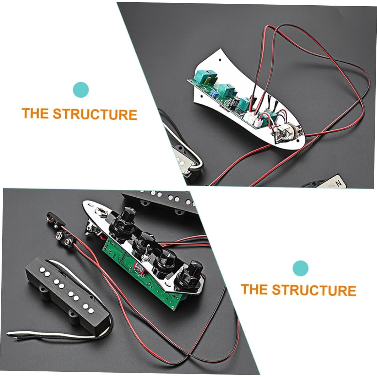 VICASKY 1 Set Pickup Simple Acoustic Bass Humbucker Bass Part Humbucker Clip Tone Tool Pickguard Guitar Pickguard