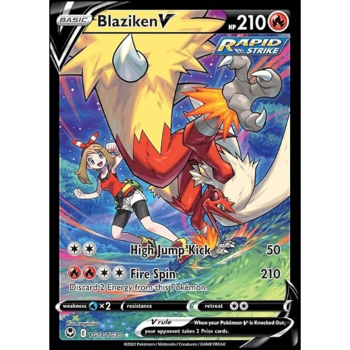 Blaziken V TG14/TG30 Silver Tempest Trainer Gallery Pokemon Ultra Rare Card