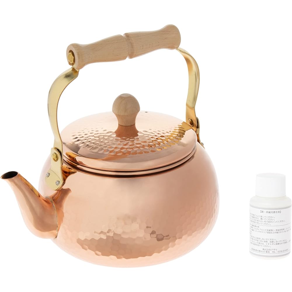 Nagao Tsubamesanjo Pure Copper Kettle 2.4L with Polishing Agent Made in Japan