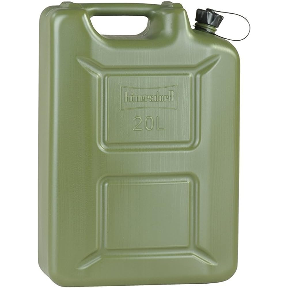 Hunersdorff Fuel Tank Water Tank Genuine Poly Tank Fuel Campro 20L Fuel White Gasoline Kerosene Tank Canister Camp