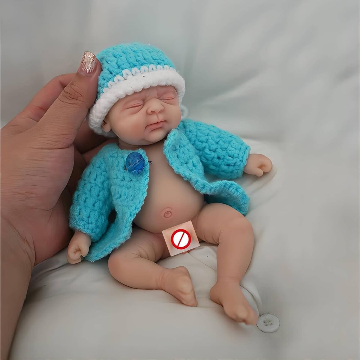 7" Girl Mini Size Premature Baby Full Body Silicone Baby Doll Lyra Realistic Mini Reborn Doll Surprise Kids Stress Relief