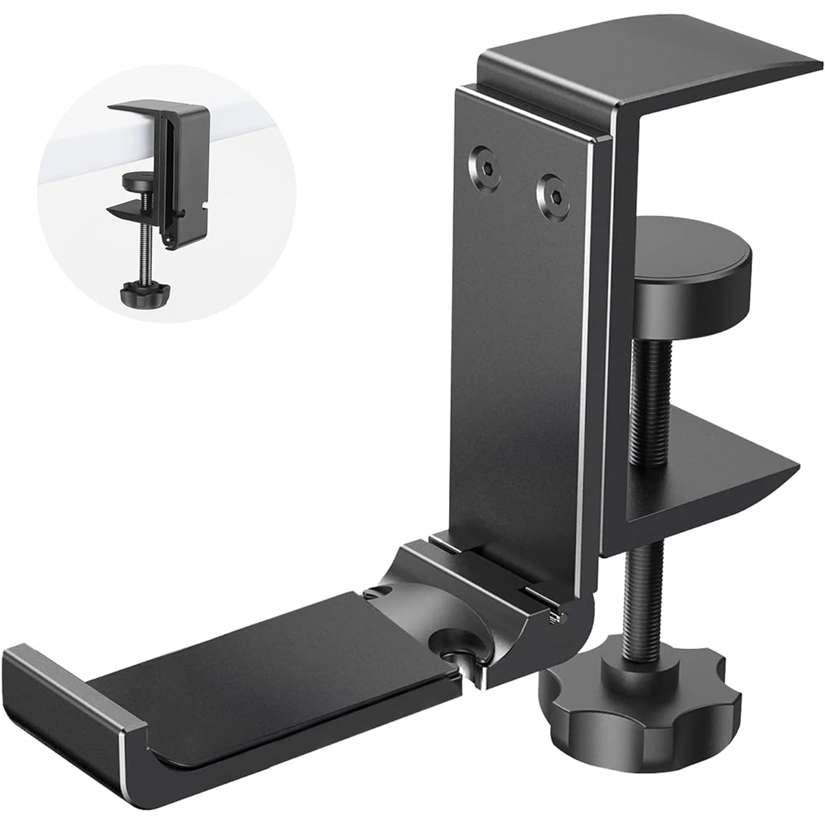 tempsnug Aluminum Headphone Stand Hanger Foldable Cable Organizer Headset Holder Non-Slip Desk Hook Space Saving Universal Headphone Mount
