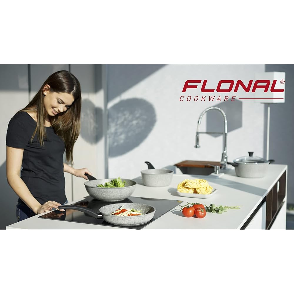 Flonal Frying Pan - Sautepan 1 h. 32 DURA INDUCTION Stone Effect Aluminum DUIT13230